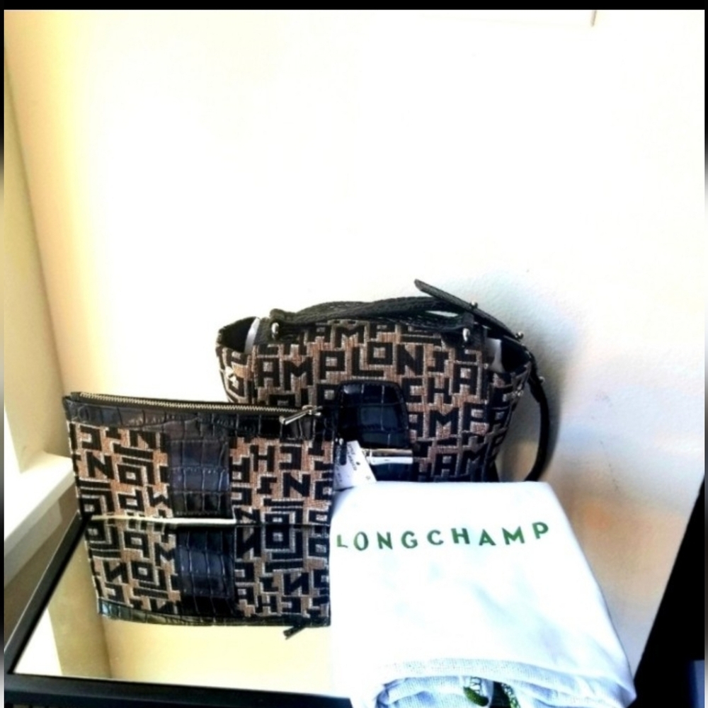 LONGCHAMP womens's crossbody & wallet BUNDLE